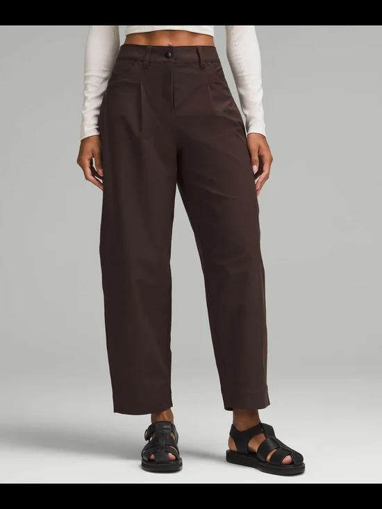 Lululemon City Sleek Barrel-Leg Pant Light Utilitech, Espresso, Size 29 - Picture 1 of 6